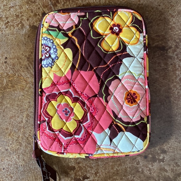 Vera Bradley Buttercup Print Quilted Padded IPad Tablet Zipper Case - Picture 1 of 4